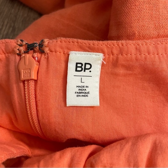 BP Orange Linen Blend Sleeveless Mini Dress Size Large - Picture 3 of 4